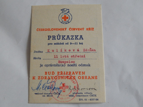 ČESKOSLOVENSKÝ ČERVENÝ KŘÍŽ - 1954