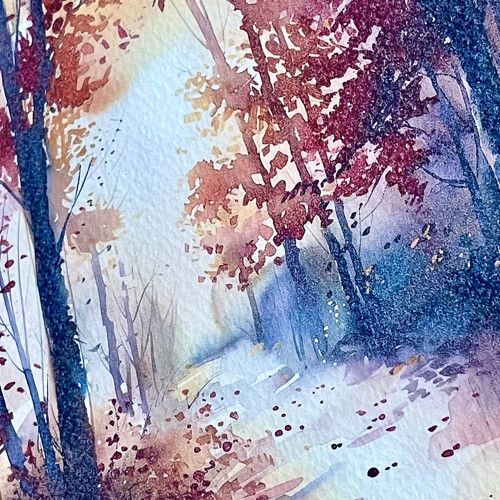 Art print Podzimní les P0020