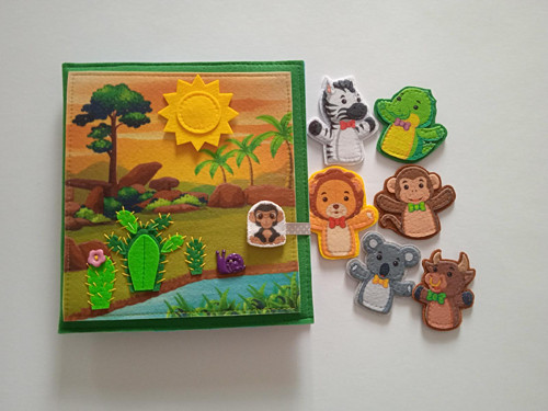 Quiet book na safari – dobrodružství plné zvířátek