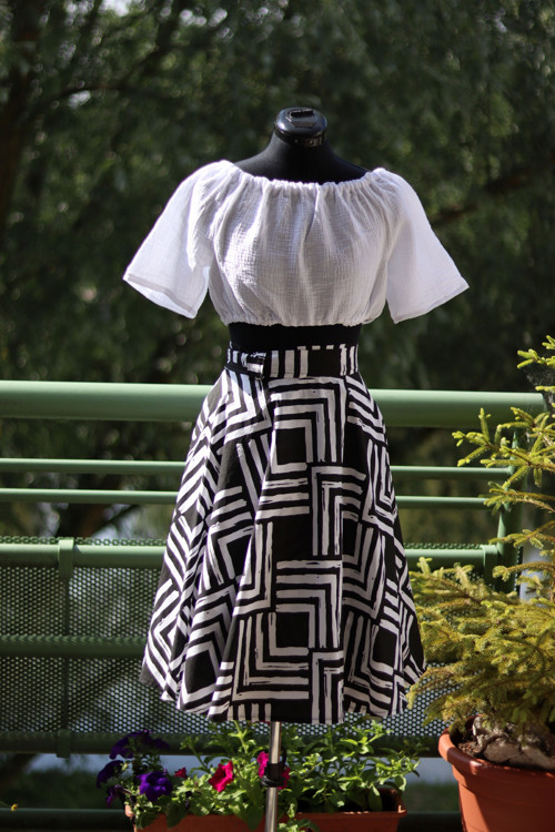 Zavinovací sukně, geometrie — foto 1