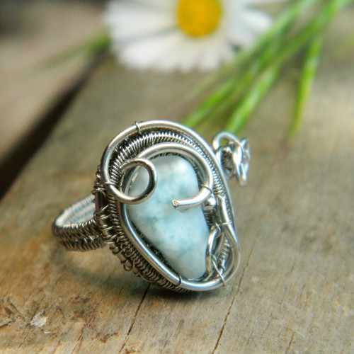 Extra larimar prsten — foto 1