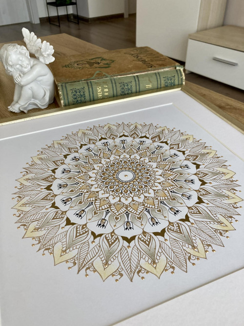 Mandala ZLATÁ, 40 x 40 cm