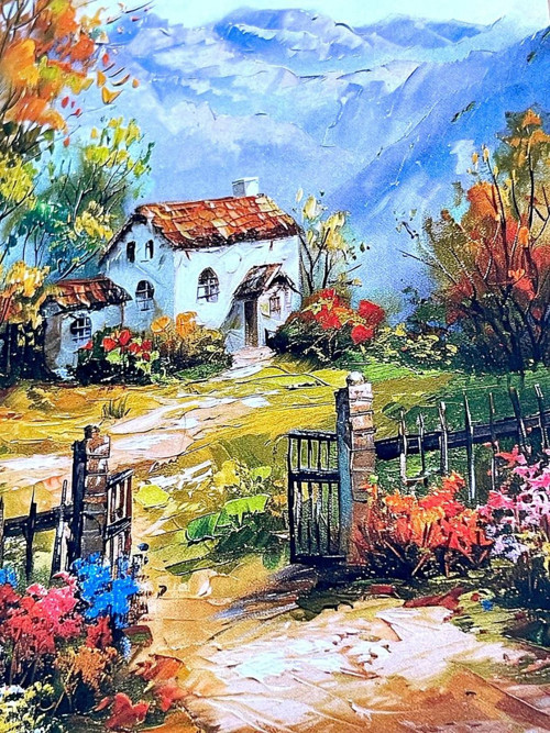 Art print Domeček pod horou P0022