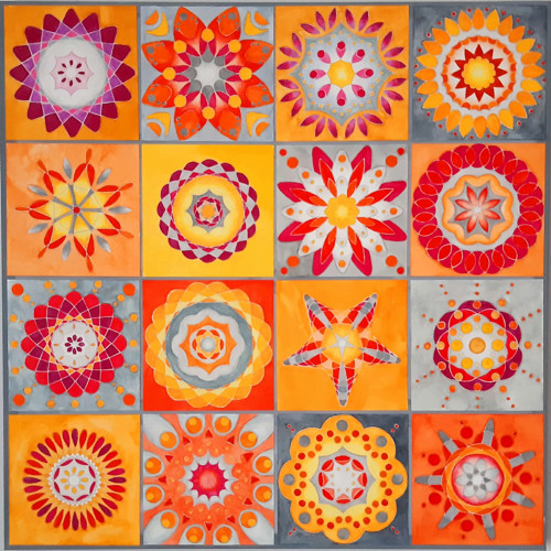 Plakát "Minimandaly 2" 30 x 30 cm