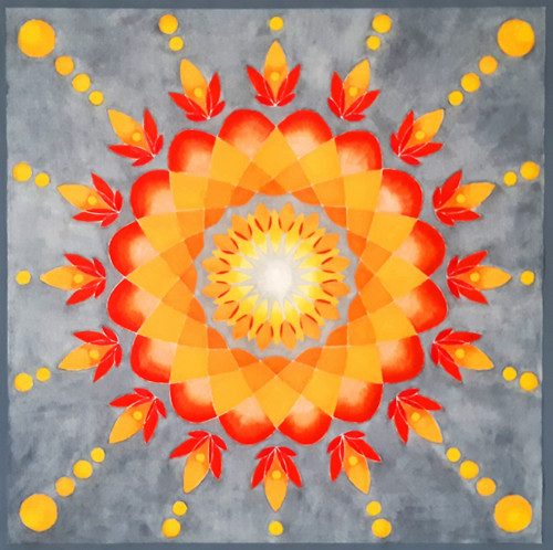 Plakát "Mandala Slunce" 30 x 30 cm