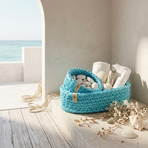Háčkované košíky | set Maldives — foto 1