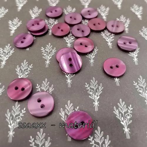 Plastový knoflík ~ 12,7 mm ~ švestkový