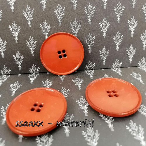 Plastový knoflík ~ 38 mm ~ rezavý