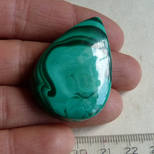 Malachit kabašon - 4,1 cm — foto 1