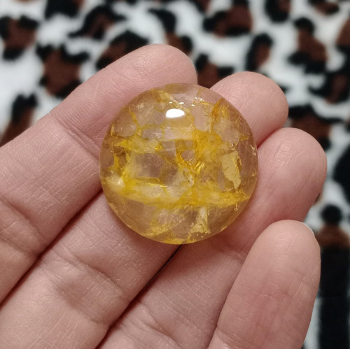 Citrín, ID 3966, průměr 26 mm