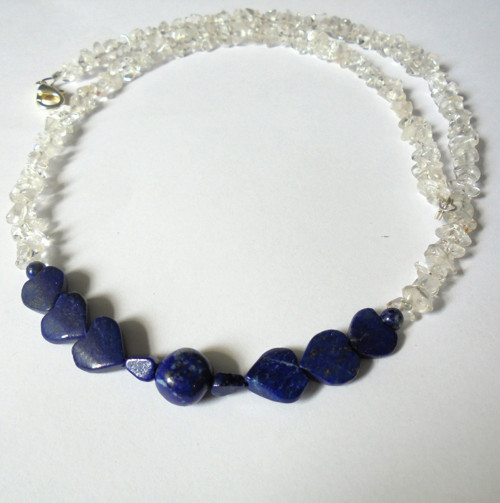 Náhrdelník Lapis lazuli s Křišťálem