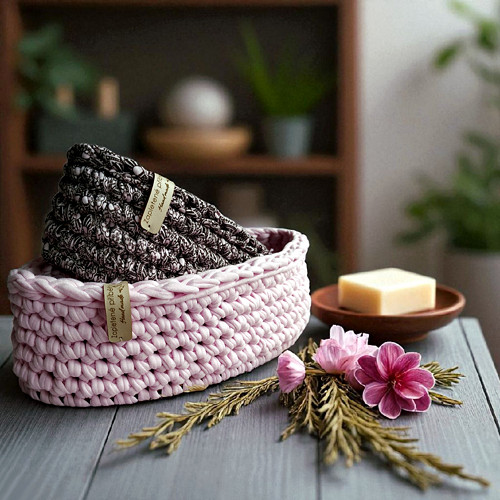 Háčkované košíky | set India