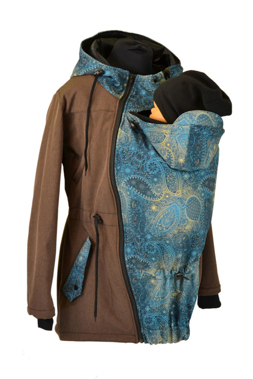 Softshell.nosící parka-černá/lapače snů — foto 1