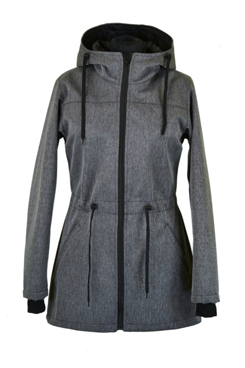 Softshellová parka- šedá rybí kost