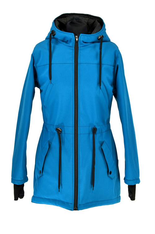 Softshellová parka- petrolej — foto 1