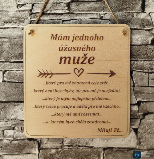Cedulka - Mám jednoho úžasného muže