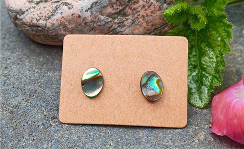 Náušnice z ABALONE shell perletě, chirurgická ocel