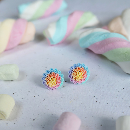 Květinkové náušnice Marshmallow