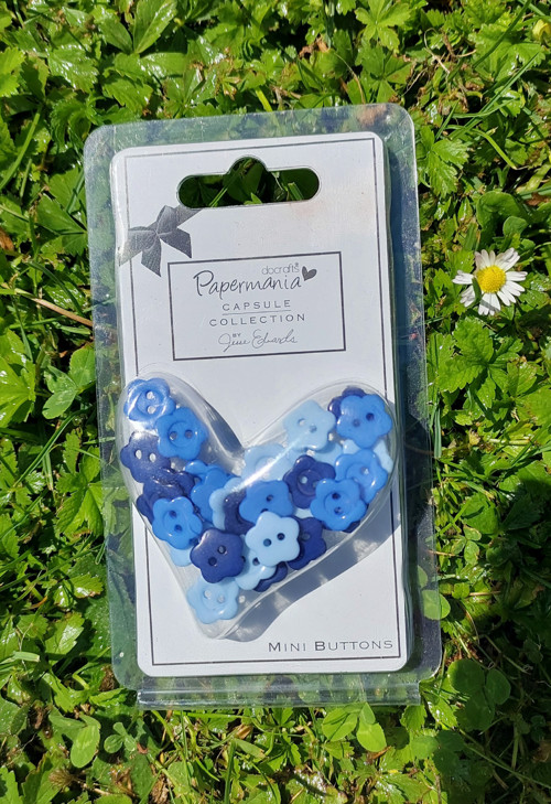Mini knoflíky Daisy Papermania-Burleigh Blue