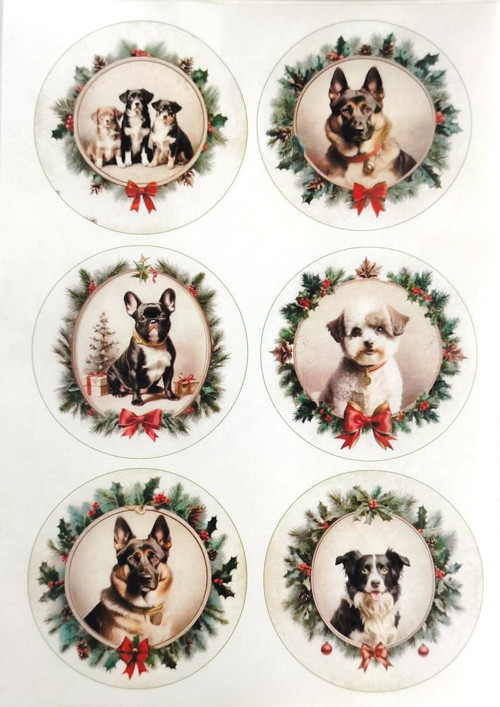 Originální rýžový papír na decoupage - Psi VI.