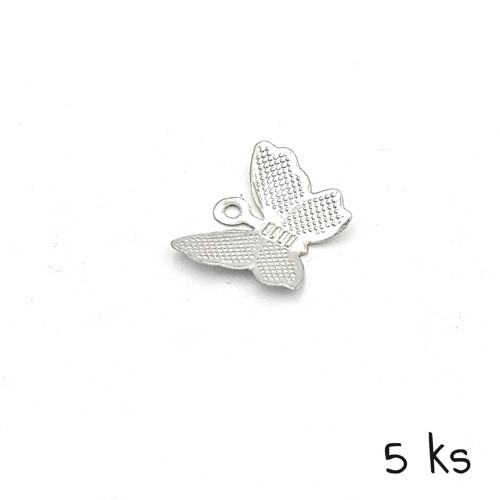 Přívěsek - motýl 14x11 mm, 5 ks