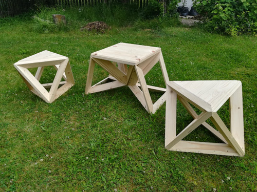 Geometrický nábytek, set, kubismus