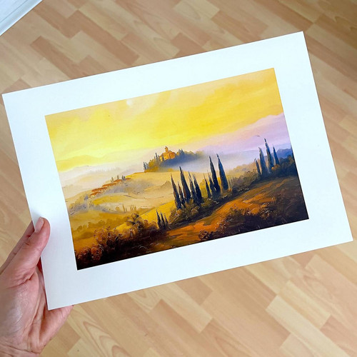 Art print Klášter v ranní mlze P0016 — foto 1