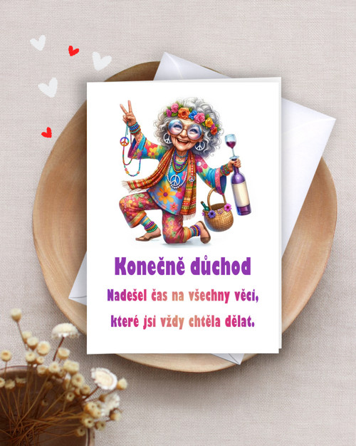 Konečně důchod - pohlednice nebo přání