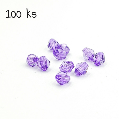 Korálky, broušený vzhled, 6x6 mm, cca 100 ks