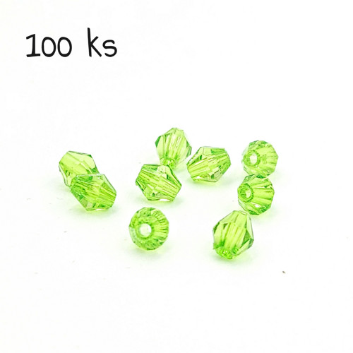 Korálky, broušený vzhled, 6x6 mm, cca 100 ks