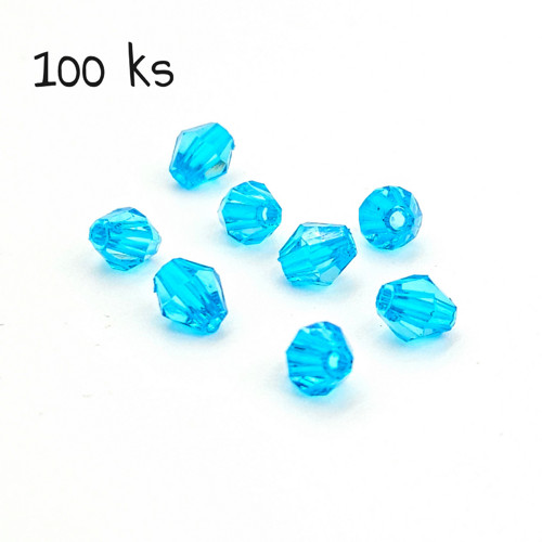 Korálky, broušený vzhled, 6x6 mm, cca 100 ks