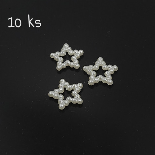 Korálkové hvězdičky, 12 mm, 10 ks