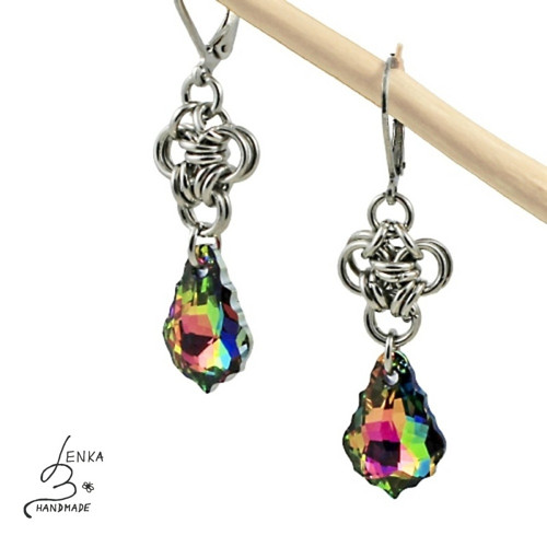 Náušnice Swarovski baroko Vitrail Medium filigrány