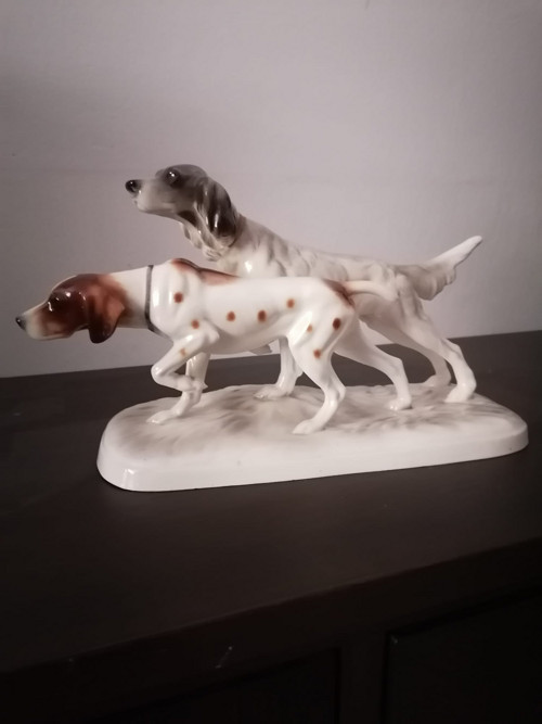 Figurální porcelán Psí pár