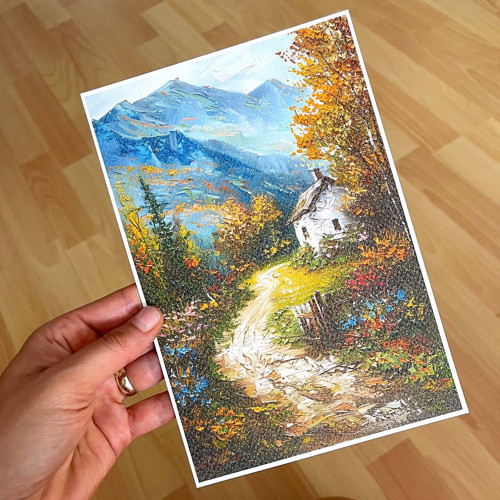 Art print Chaloupka pod lesem P0024