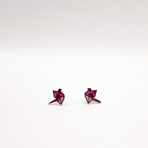 Náušnice: Origami jeřábi mini