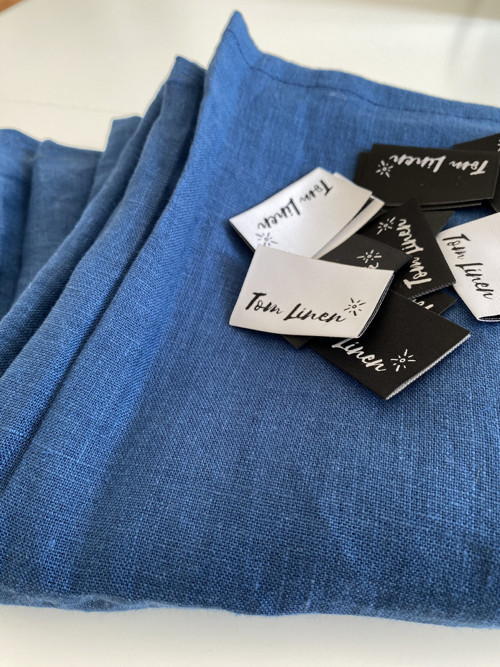Lněná utěrka Navy Washed