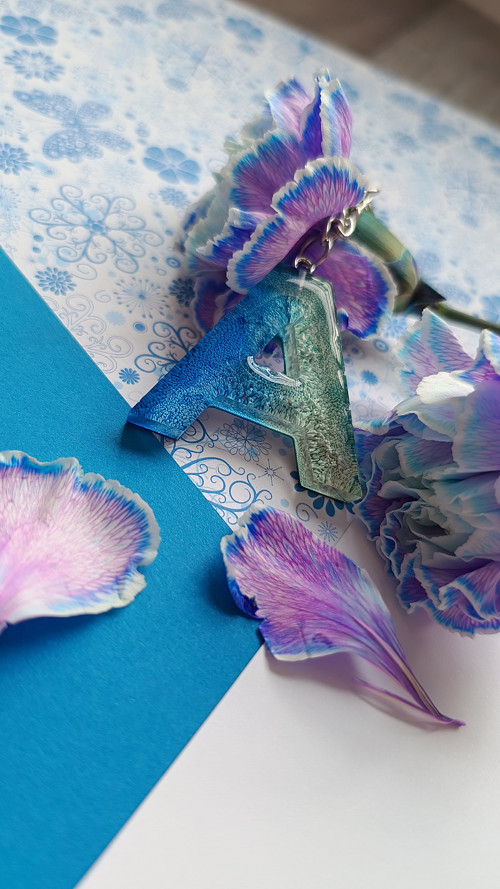 Letter "A" Blue Green Petri
