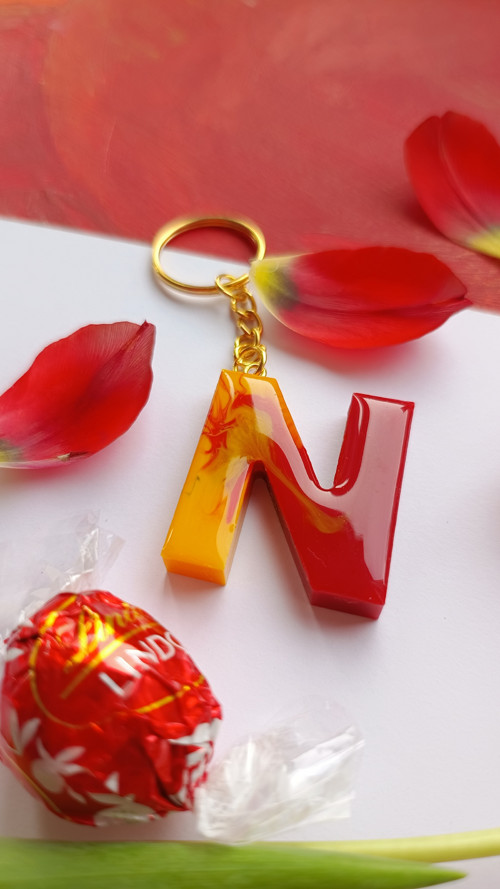 Letter "N" Red Yellow