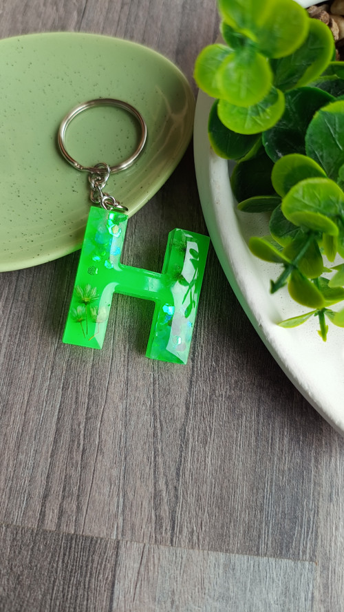 Letter "H" Green Flower