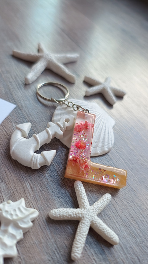 Letter "L" Flower Pink