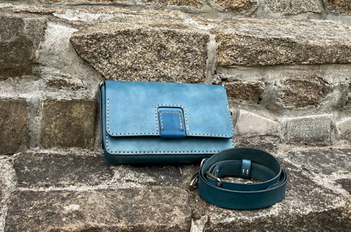 LONA Kožená elegantní kabelka ručně šitá