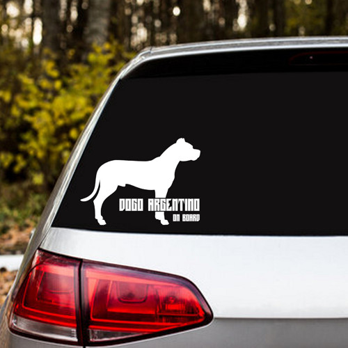 Samolepka – DOGO Argentino – Bílá