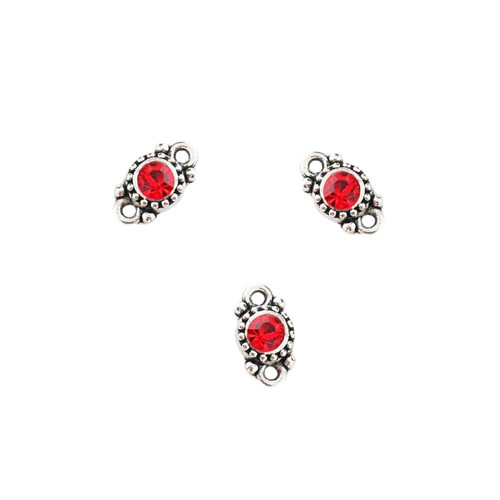 Mezidíl mini šaton červený 6,5x12mm, 2ks