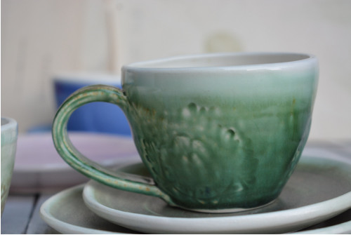 Mechový porcelán se srdíčky, 170 ml — foto 1