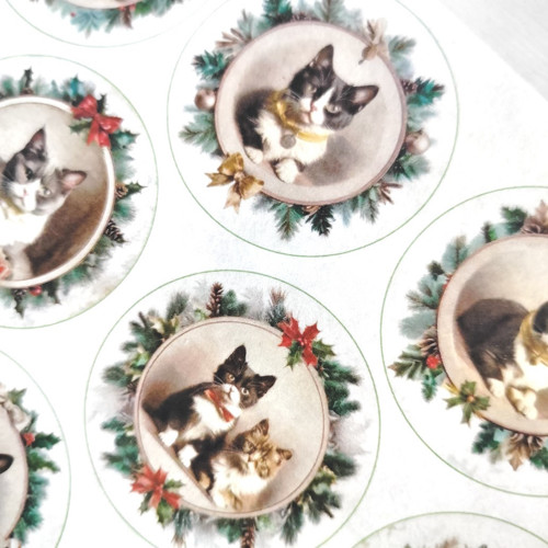 Originální rýžový papír na decoupage - Kočky I.