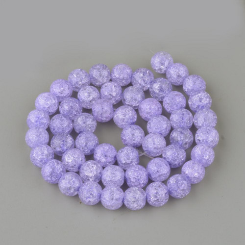Syntetický křišťál práskaný fialový 8mm/10ks
