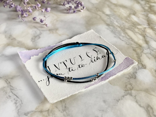 Náramek šňůrka set blue/black — foto 1