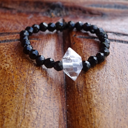 Prsten Nej * jemnější Spinel s diamantem Herkimer