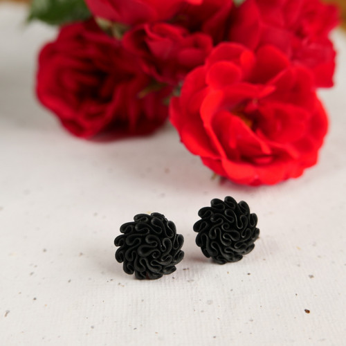 Květinkové náušnice Black — foto 1